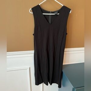 Armani Exchange Black Sheath Midi Dress V-Neck Size XL Business LBD Cocktail